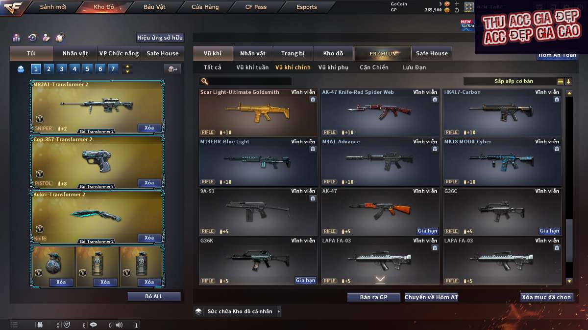 shop acc cf uy tin gia re